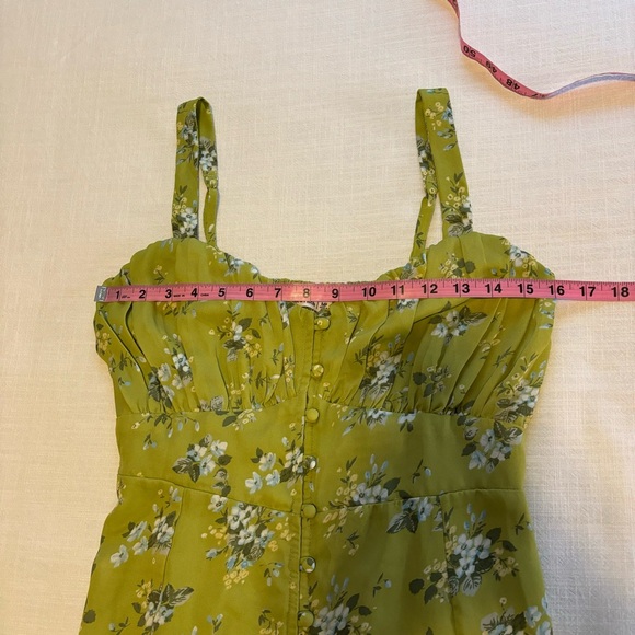 Abercrombie and Fitch Green Floral Midi Dress - Picture 9 of 13